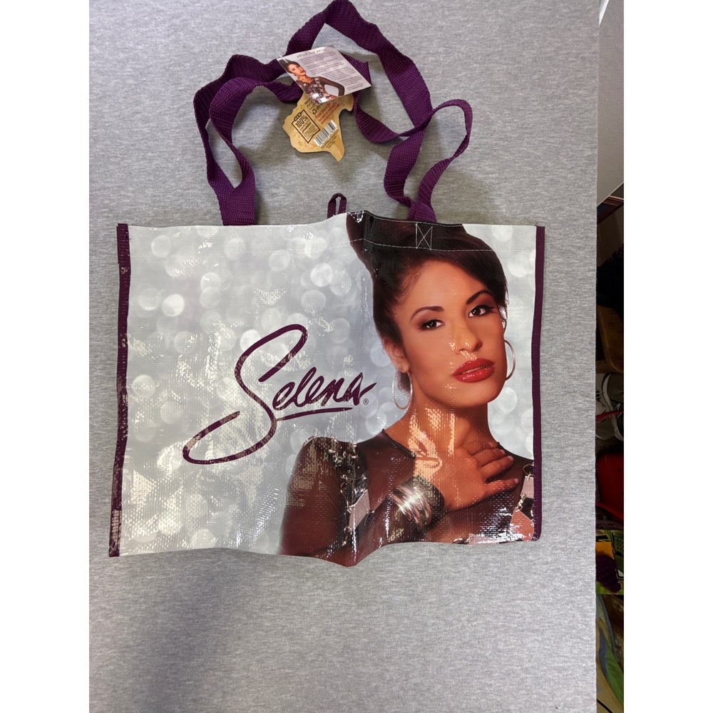 Selena Siempre Reusable Shopping Bag Tote Limited Edition Purple White NEW